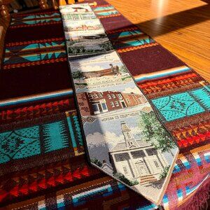 Vintage Morgan County Landmarks Wall Hanging Tapestry Bellpull - Still Has Tags